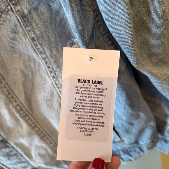 Black Label Distressed Denim Jacket - Picture 5 of 5